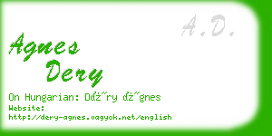 agnes dery business card